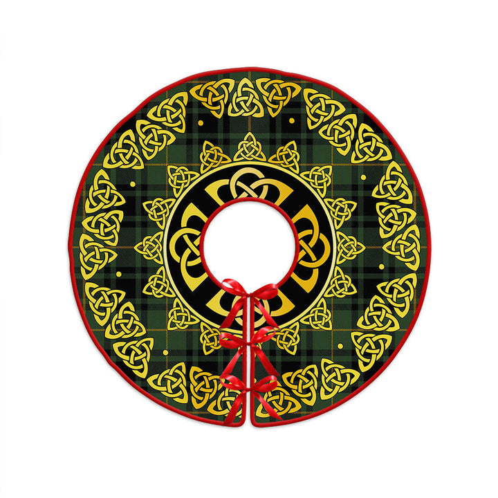 MacArthur Modern Clan Badge Tartan Christmas Tree Skirt Golden Celtic Heritage