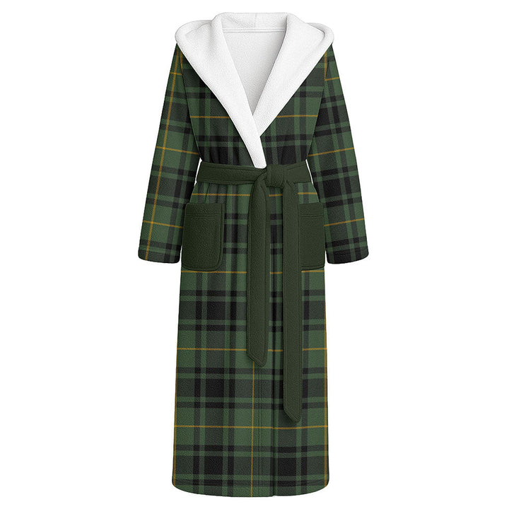 MacArthur Modern Clan Badge Tartan Flannel Hooded Bathrobe