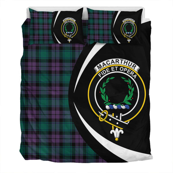 MacArthur of Milton Modern Clan Badge Tartan Bedding Set Circle Style