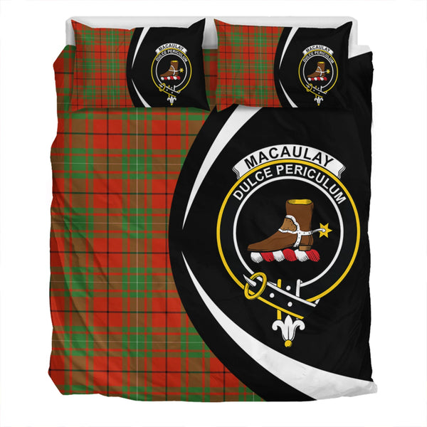 MacAulay Ancient Clan Badge Tartan Bedding Set Circle Style