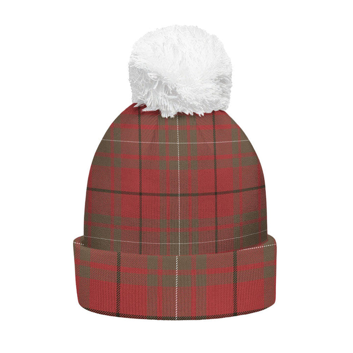 MacAulay Weathered Clan Badge Tartan Bobble Beanie Hat