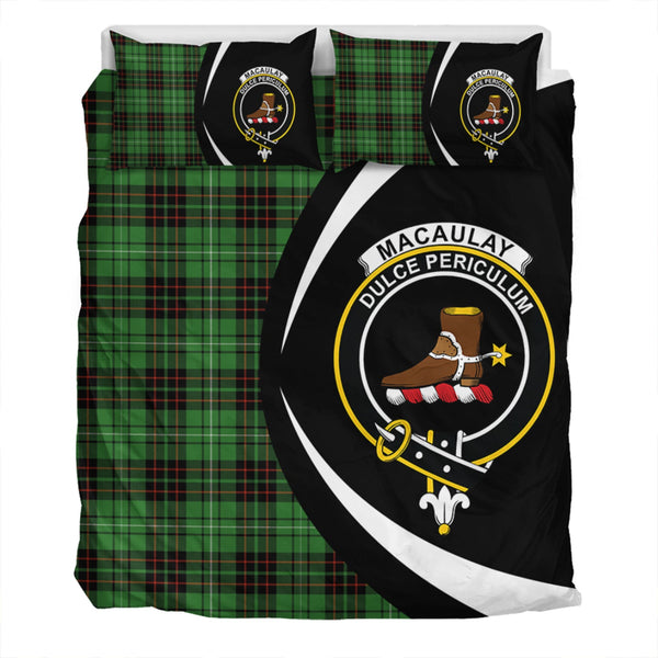 MacAulay of Lewis Ancient Clan Badge Tartan Bedding Set Circle Style