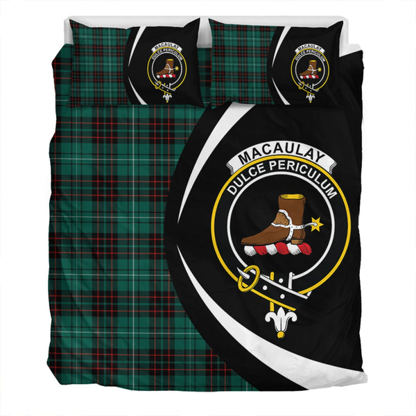 MacAulay of Lewis Modern Clan Badge Tartan Bedding Set Circle Style