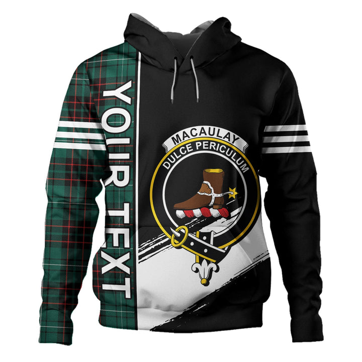 MacAulay of Lewis Modern Clan Badge Tartan Hoodie Quarter Style Personalized