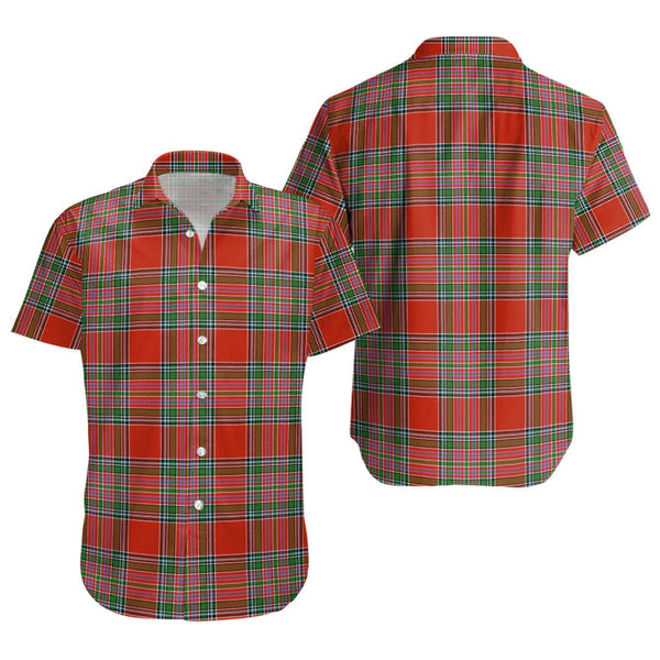 MacBean (MacBain) Ancient Clan Badge Tartan Short Sleeve Shirt