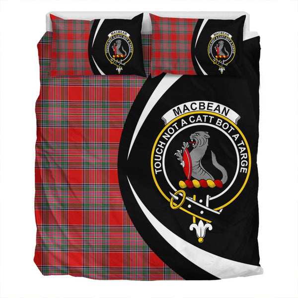 MacBean (MacBain) Modern Clan Badge Tartan Bedding Set Circle Style