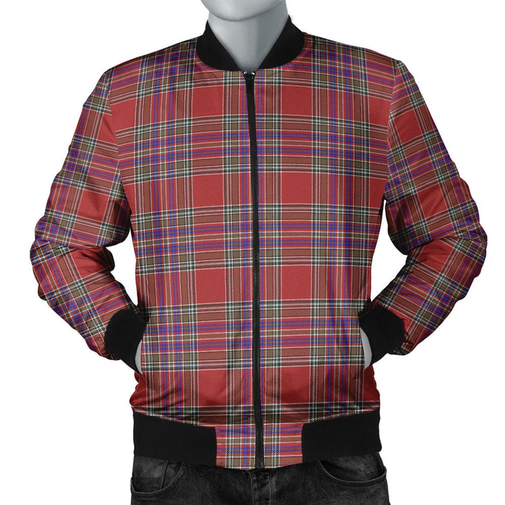 MacBean (MacBain) Weathered Clan Badge Tartan Bomber Jacket