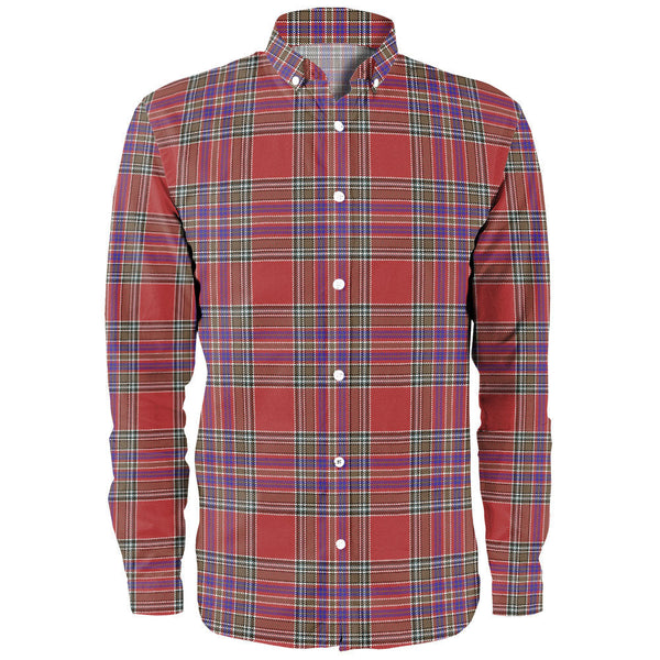 MacBean (MacBain) Weathered Clan Badge Tartan Long Sleeve Shirt