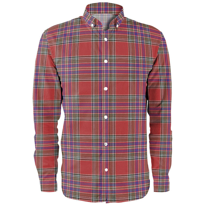 MacBean (MacBain) Weathered Clan Badge Tartan Long Sleeve Shirt