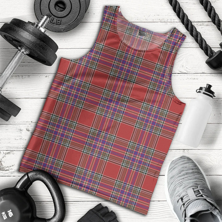 MacBean (MacBain) Weathered Clan Badge Tartan Men Tank Top
