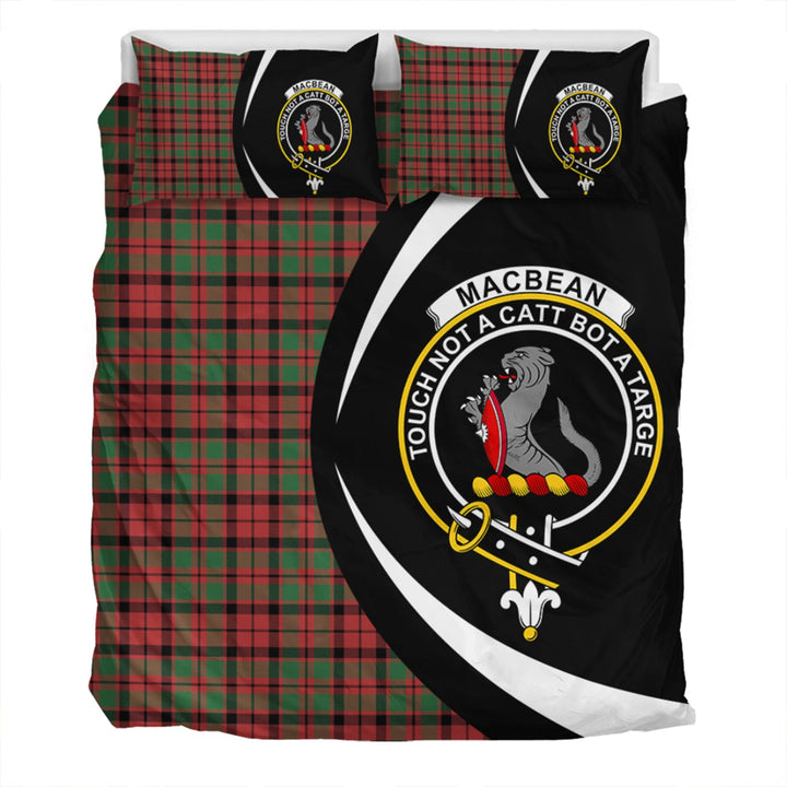 MacBean of Tomatin (MacBain of Tomatin) Ancient Clan Badge Tartan Bedding Set Circle Style