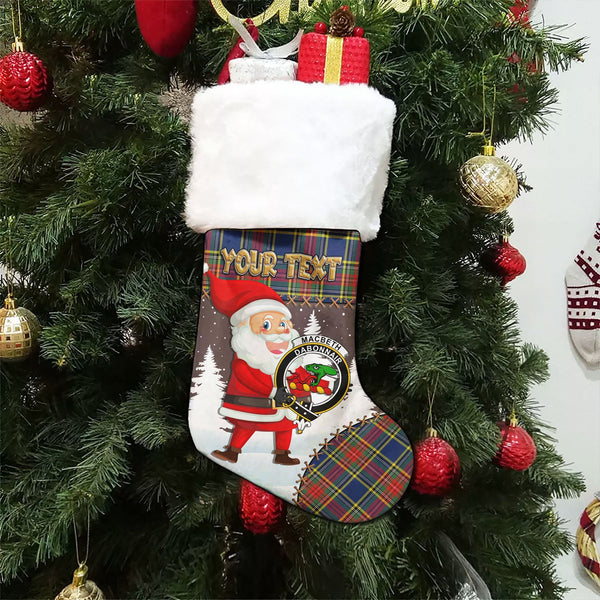 MacBeth Modern Clan Badge Tartan Christmas Stocking Holiday Blessings Merry Christmas Joy