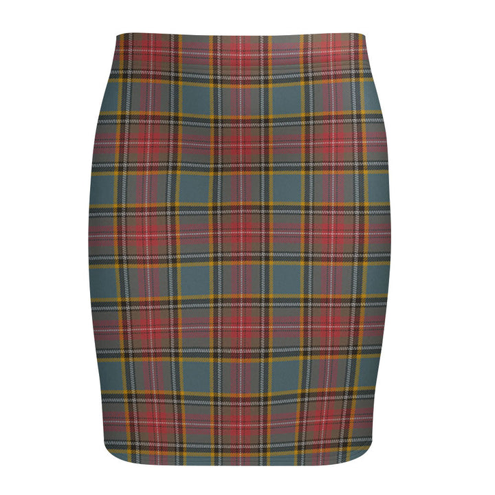 MacBeth Weathered Tartan Fitted Skirt