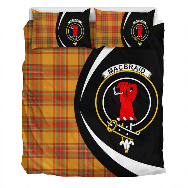 MacBrair Ancient Clan Badge Tartan Bedding Set Circle Style