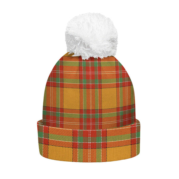 MacBrair Ancient Clan Badge Tartan Bobble Beanie Hat
