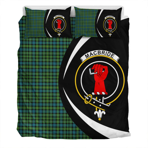 MacBride Ancient Clan Badge Tartan Bedding Set Circle Style