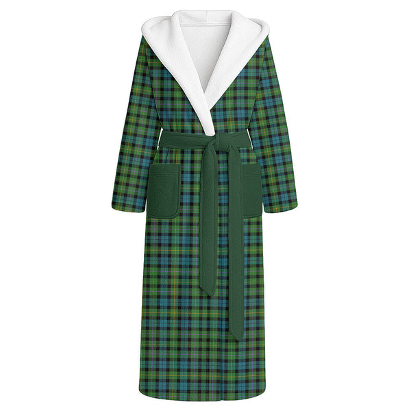 MacBride Ancient Clan Badge Tartan Flannel Hooded Bathrobe