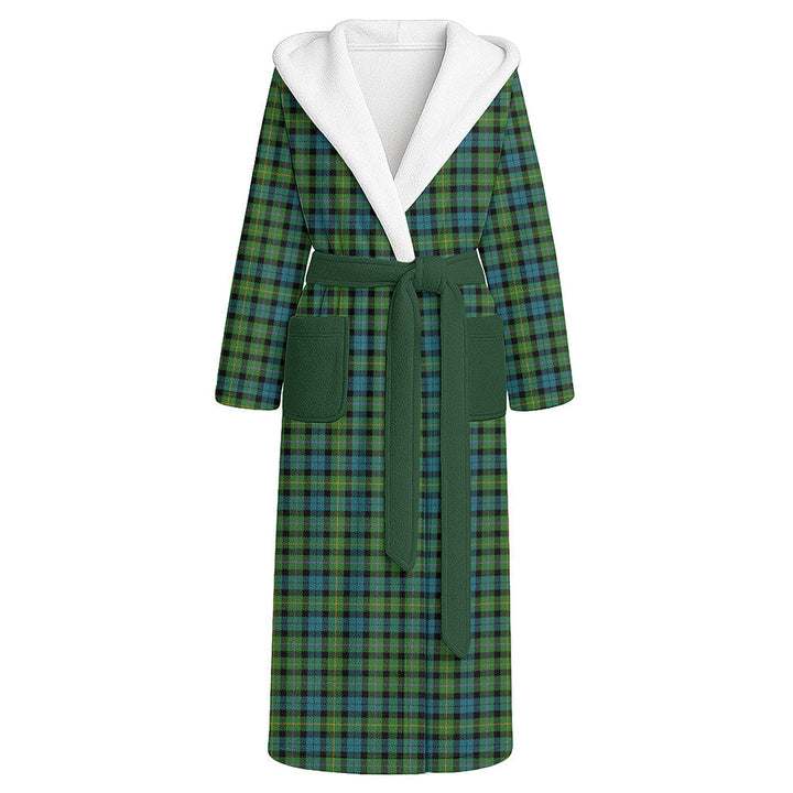 MacBride Ancient Clan Badge Tartan Flannel Hooded Bathrobe
