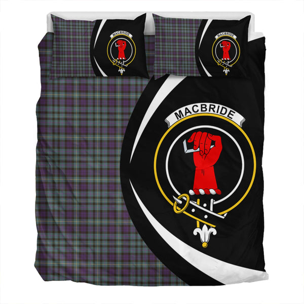 MacBride Weathered Clan Badge Tartan Bedding Set Circle Style