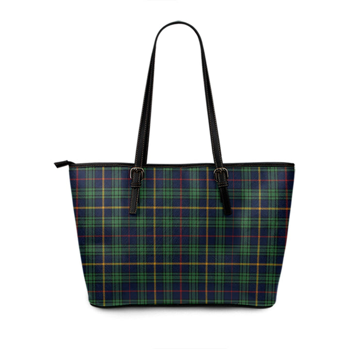 MacCainsh Modern Tartan Leather Tote Bag