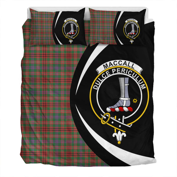 MacCall Ancient Clan Badge Tartan Bedding Set Circle Style