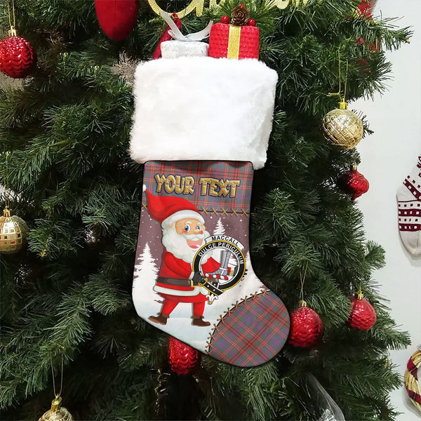 MacCall Weathered Clan Badge Tartan Christmas Stocking Holiday Blessings Merry Christmas Joy