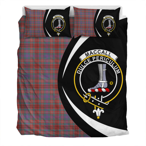 MacCall (MacColl) Weathered Clan Badge Tartan Bedding Set Circle Style