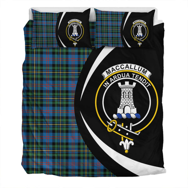 MacCallum of Berwick Ancient Clan Badge Tartan Bedding Set Circle Style
