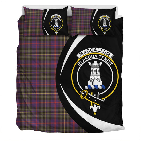 MacCallum of Berwick Weathered Clan Badge Tartan Bedding Set Circle Style