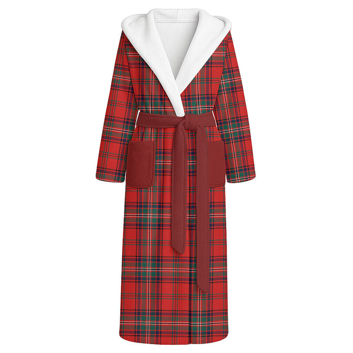 MacClure Modern Clan Badge Tartan Flannel Hooded Bathrobe