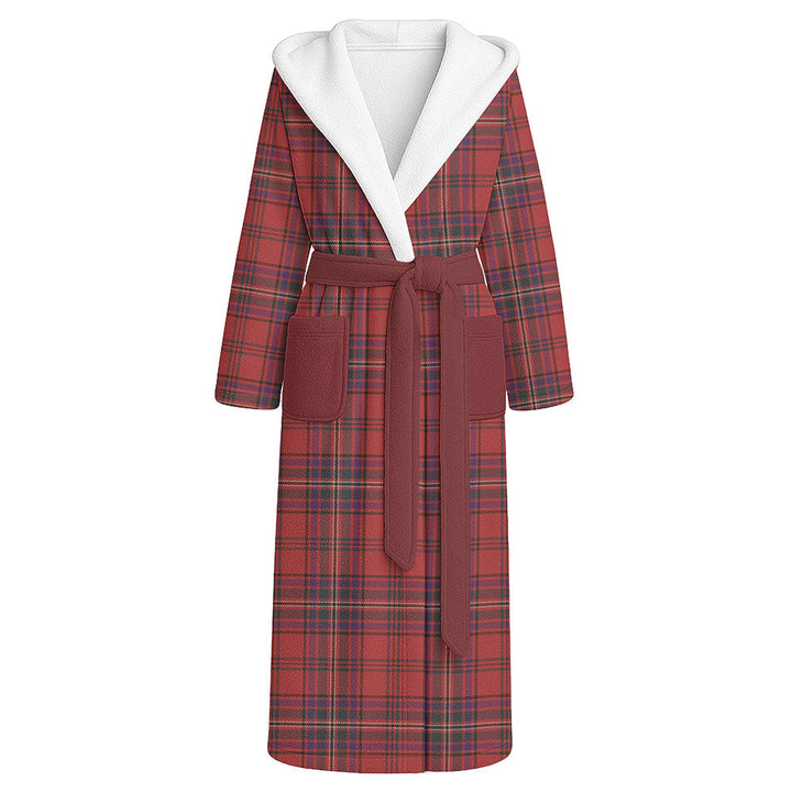 MacClure Weathered Clan Badge Tartan Flannel Hooded Bathrobe