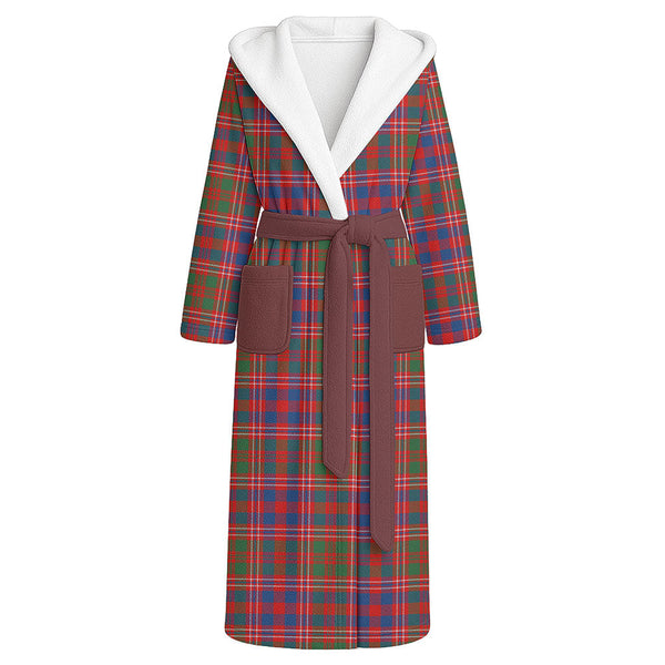 MacColl (MacCall) Modern Clan Badge Tartan Flannel Hooded Bathrobe