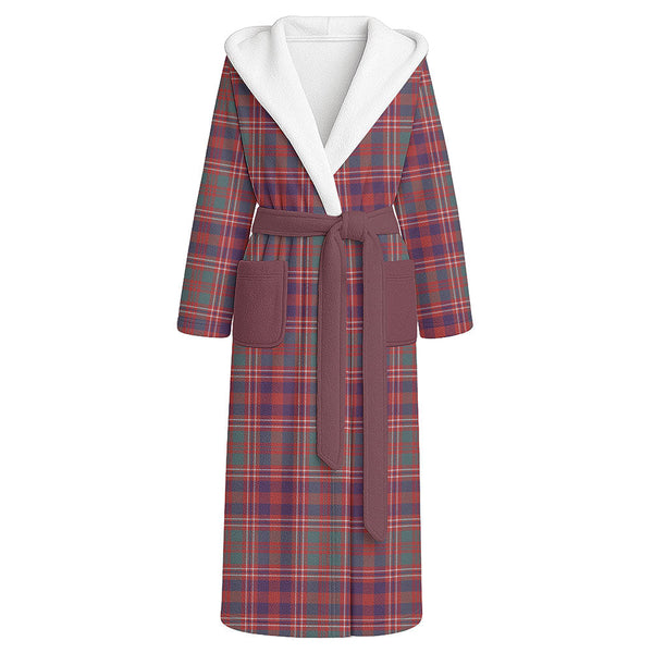 MacColl (MacCall) Weathered Clan Badge Tartan Flannel Hooded Bathrobe