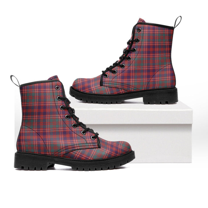 MacColl (MacCall) Weathered Clan Badge Tartan Leather Boots