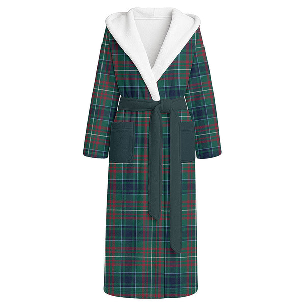 MacConnell Modern Clan Badge Tartan Flannel Hooded Bathrobe