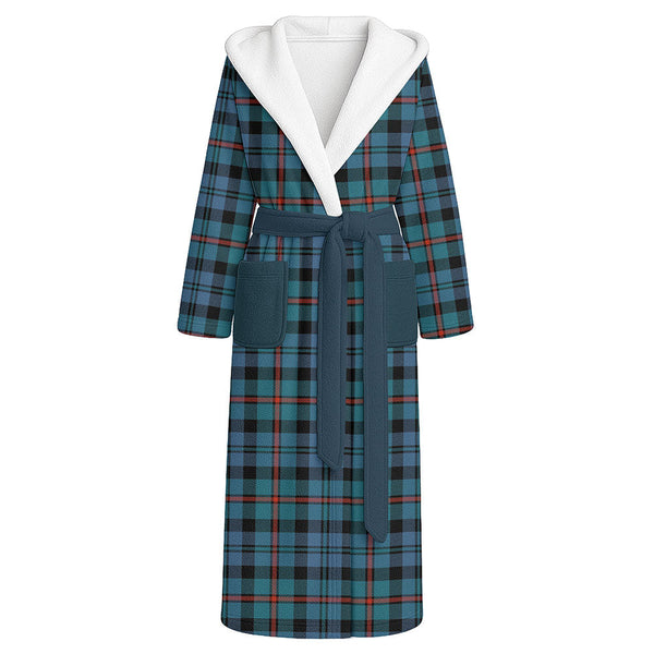 MacCorquodale Ancient Clan Badge Tartan Flannel Hooded Bathrobe