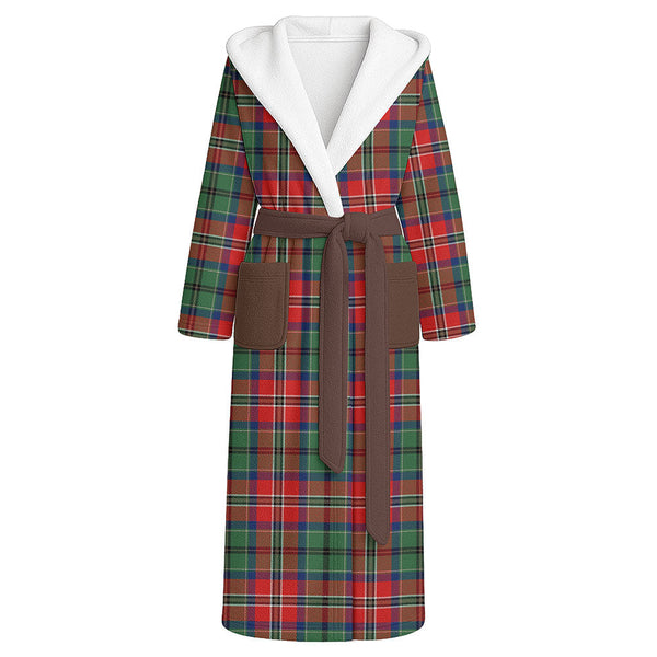 MacCulloch Modern Clan Badge Tartan Flannel Hooded Bathrobe