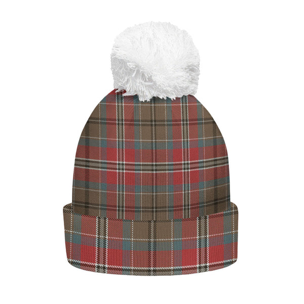 MacCulloch Weathered Clan Badge Tartan Bobble Beanie Hat