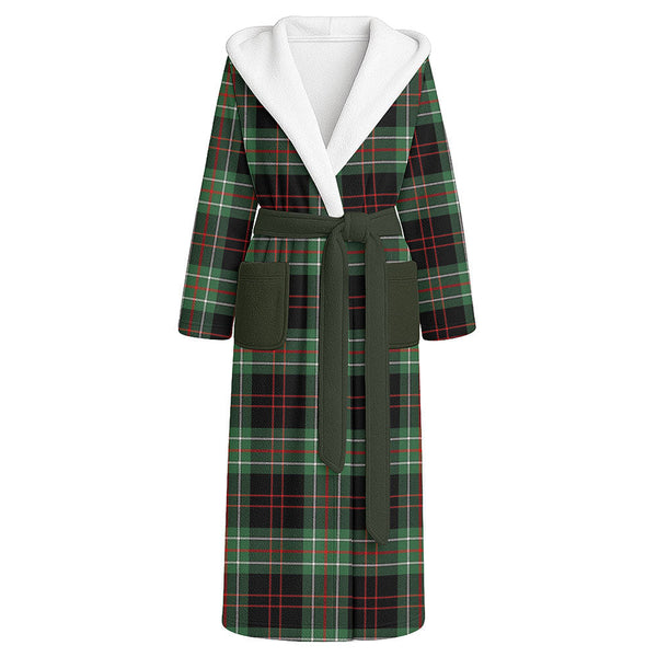 MacDiarmid Modern Clan Badge Tartan Flannel Hooded Bathrobe