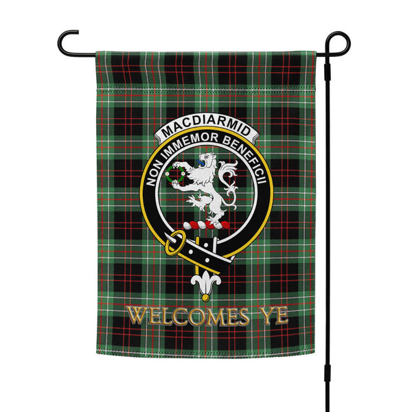 MacDiarmid Modern Clan Badge Tartan Garden Flag