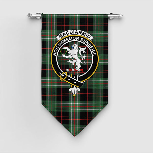 MacDiarmid Modern Clan Badge Tartan Gonfalon