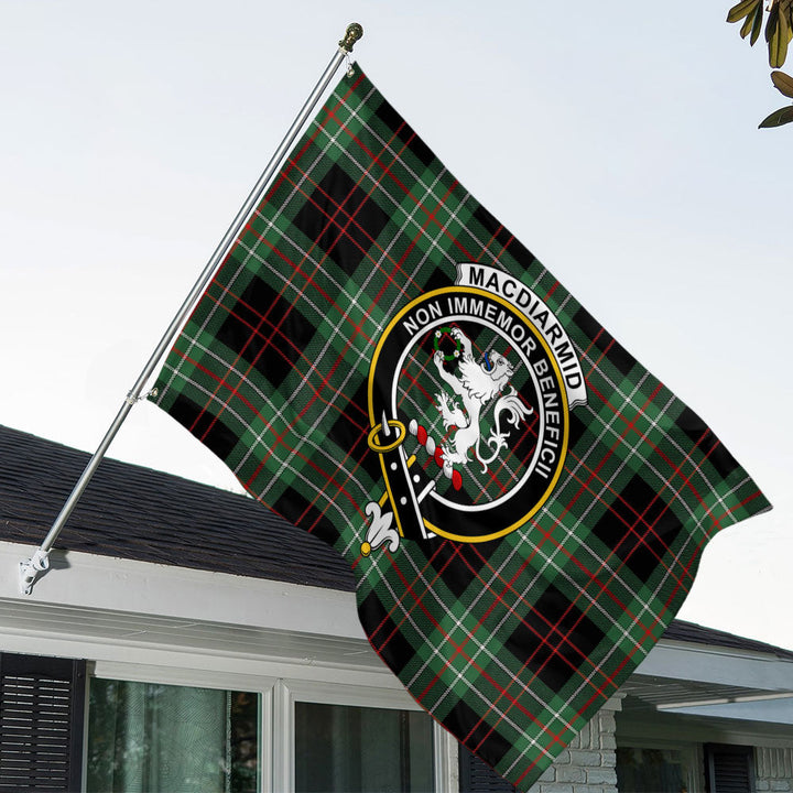 MacDiarmid Modern Clan Badge Tartan House Flag