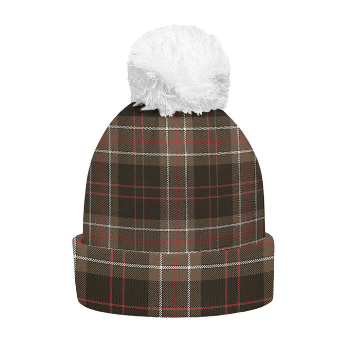 MacDiarmid Weathered Clan Badge Tartan Bobble Beanie Hat