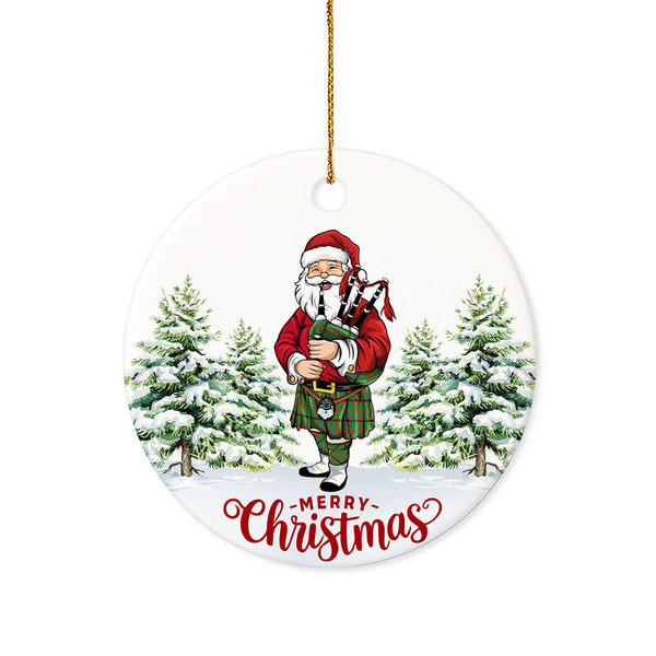 MacDonagh Ancient Tartan Ceramic Ornament Santa