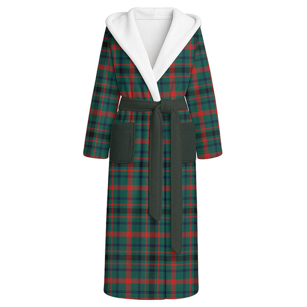 MacDonagh Modern Clan Badge Tartan Flannel Hooded Bathrobe