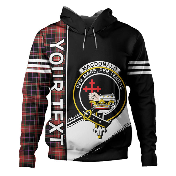 MacDonald Sir John A (Donald Sir John A) Ancient Clan Badge Tartan Hoodie Quarter Style Personalized
