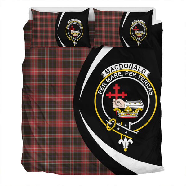 MacDonald Sir John A (Donald Sir John A) Weathered Clan Badge Tartan Bedding Set Circle Style