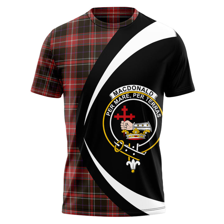 MacDonald Sir John A (Donald Sir John A) Weathered Clan Badge Tartan T-Shirt Circle Style Personalized