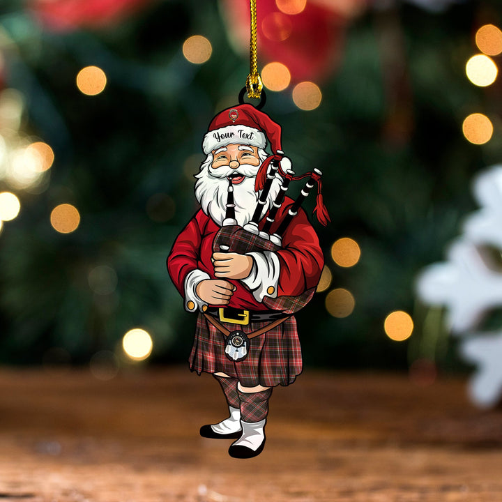 MacDonald Sir John A (Donald Sir John A) Weathered Clan Badge Tartan Wood Acrylic Ornament Santa Personalized
