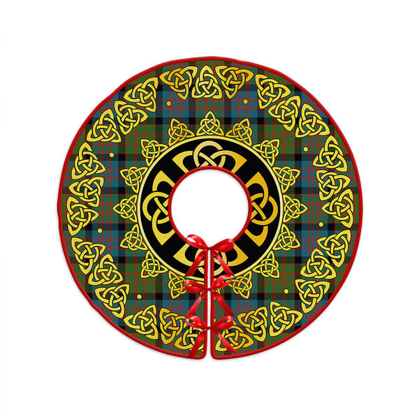 MacDonald (Donald) Ancient Clan Badge Tartan Christmas Tree Skirt Golden Celtic Heritage